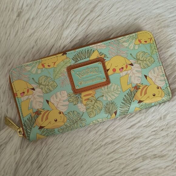 Loungefly Pokemon Pikachu Leaves Mint Mini Backpack and Wallet main image 6